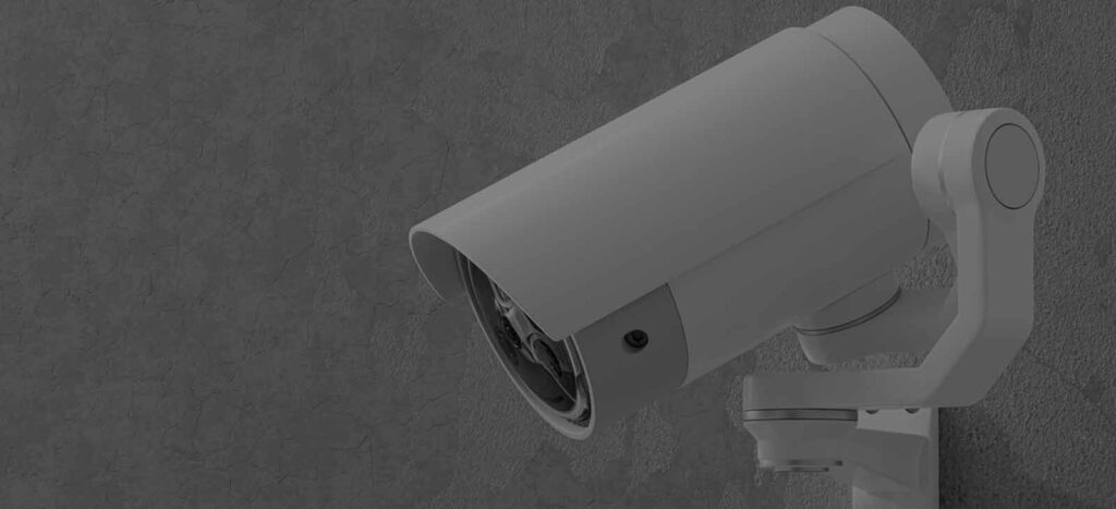 Smart CCTV surveillance camera monitoring a home and business security system in Riverside, CA for 24/7 property protection.